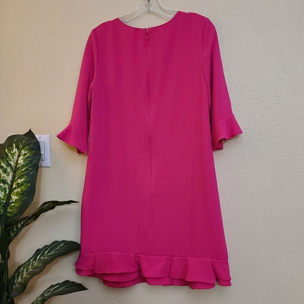 CeCe Pink Ruffle Hem Dress, size 6 - Picture 9 of 14